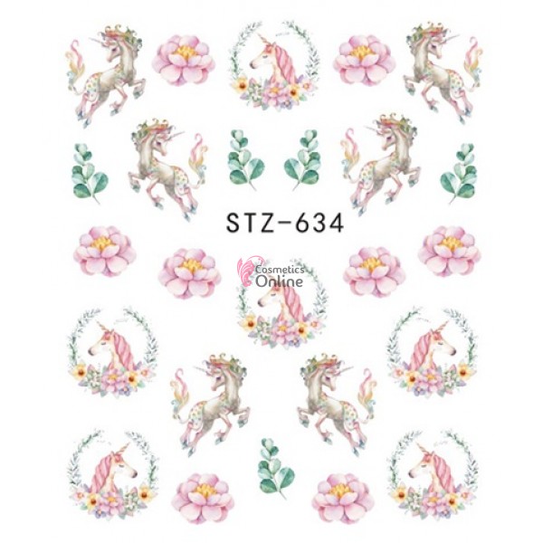 Stickere cu Apa pentru unghii cod STZ 634 Unicorn